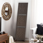 Woven Fiber 6-Panel Room Divider with Shelves product image
