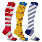 Medical Print Knee-High Everyday Wear Compression Socks (3-Pairs) product image