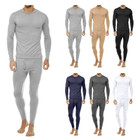 Men's Fleece-Lined Thermal Top & Bottom for Cold Weather (2-Pack) product image