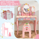 Kids' Princess Vanity Makeup Dressing Table Set product image