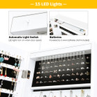 Mounted Mirror Jewelry Cabinet Organizer with LED Light product image