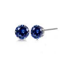 18K-White-Gold-Plated Round Stud Earrings Set (2-Pair) product image