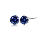 18K-White-Gold-Plated Round Stud Earrings Set (2-Pair) product image