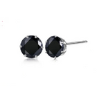 18K-White-Gold-Plated Round Stud Earrings Set (2-Pair) product image