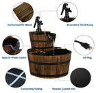 Wooden 2-Tier Barrel Waterfall Fountain product image