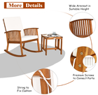 Acacia Wood Patio Rocking Chair & Coffee Table product image