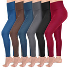 Women’s Fleece Lined High Waist Soft Stretchy Leggings (6-Pack) product image