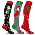 Holiday Fun and Christmas Knee-High Compression Socks (3-Pair) product image