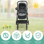 High Landscape Foldable Baby Stroller with Reversible Reclining Seat product image