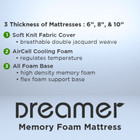 Dreamer 8" Bamboo Infused Memory Foam Medium Firm Mattress in a Box product image