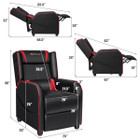Massage Gaming PU Leather Single Recliner Chair with Footrest product image