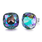 18K-White-Gold-Plated Northern Lights Aurora Color-Changing Stud Earrings product image