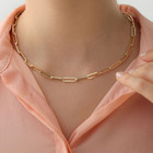 18k Gold Plated Paperclip Chain product image