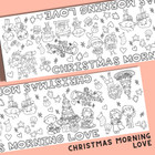 Christmas Table Runner Coloring Page product image
