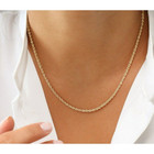 10K Solid Yellow Gold 1.5mm Rope Chain Necklace product image