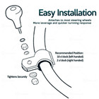 Zone Tech Black Steering Wheel Spinner Knob product image