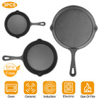 3-Piece Pre-Seasoned Nonstick Cast Iron Skillet Set product image