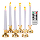 6-Piece LED Flameless Taper Candles with Remote product image