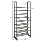 Space-Saving Metal Frame 10-Tier Shoe Organizer Rack product image
