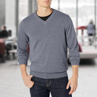 Men's Casual Solid Long Sleeve V-Neck Sweater (3-Pack) product image