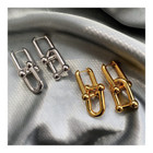 Chunky U-Shape 14K-Gold-Plated Ball Chain Earrings with Gift Pouch product image