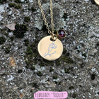 18K-Gold-Plated Sterling Silver Birth Flower & Birthstone Necklace product image