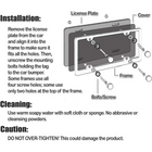 Zone Tech® Clear Smoked License Plate Cover And Frame product image