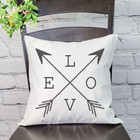 18-Inch Farmhouse 'LOVE' with Crossed Arrows Graphic Pillow Cover product image