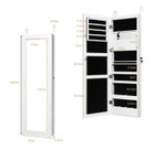 LED Light Mirror Jewelry Cabinet, Wall- or Door-Mounted  product image