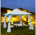 White and Blue 10' x 10' Canopy Shelter Gazebo product image