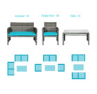4-Piece Gray Rattan Patio Furniture Set product image