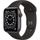 Apple Watch Series 6 (GPS + LTE) 44mm Space Gray with Black Sport Band product image