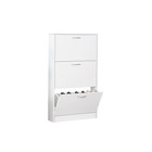 3-Tier Wooden Flip-Down Shoe Storage Cabinet product image