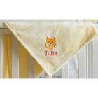 Personalized Embroidered Baby Blanket with Animal Design product image