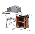 Foldable Outdoor BBQ Camping Table with Windscreen product image