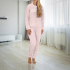 Plus-Size Popcorn Knit Top and Jogger Bottoms Pajama Set product image