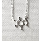 Silver-Plated Organic Chemistry Molecule Pendant Necklace product image