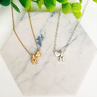 Dainty Initial with Heart Necklace  product image