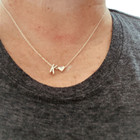 Dainty Initial with Heart Necklace  product image