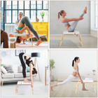 Yoga Headstand Wood Stool with PVC Pads product image