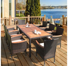 Rattan and Acacia Wood 9-Piece Dining Set for Patios product image