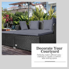Cushioned Outdoor Patio Rattan Daybed product image