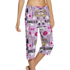 Women's Printed Pajama Capri Pants Sleepwear with Drawstring (3-Pack) product image