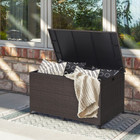 133-Gallon Patio Rattan Storage Container with Wheels product image