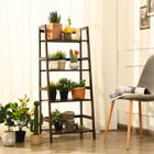 4-Tier Bamboo Ladder Shelf Display Stand product image