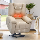 Electric Power Lift Recliner Chair with Side Pockets and Heated Massage product image