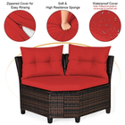 Rattan 4-Piece Patio Furniture Set with Round Sofa Table product image