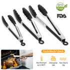 Kitchen Tongs with Heat-Resistant Food-Grade Silicone (Set of 3) product image
