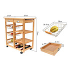 2-Drawer 3-Basket 3-Shelf Kitchen Cart product image