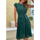 Anna-Kaci® Pleated Detailed Belted Dress product image